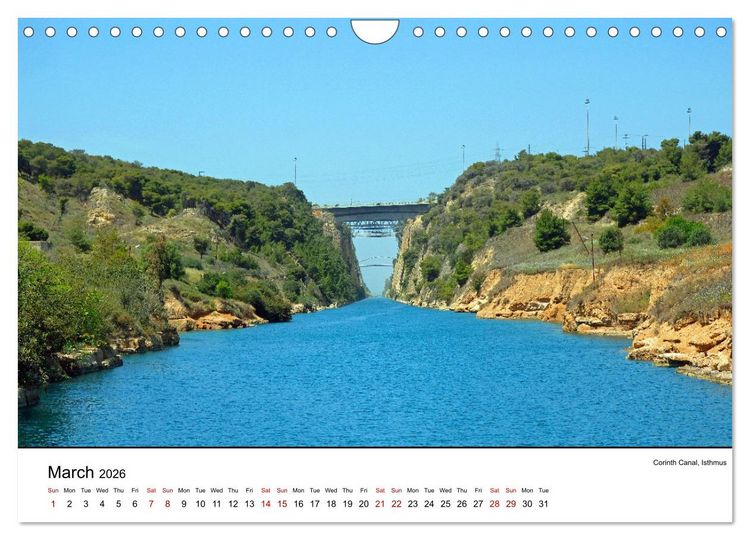 Produktbild: Highlights from the favourite land of the gods - Greece in twelve pictures (Wall Calendar 2026 DIN A4 landscape), CALVENDO 12 Month Wall Calendar