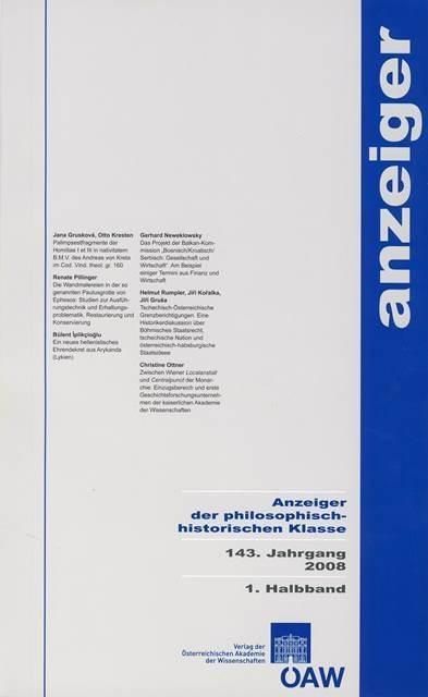 Produktbild: Anzeiger der philosophisch-historischen Klasse 143. Jahrgang, 1. Halbband 2008