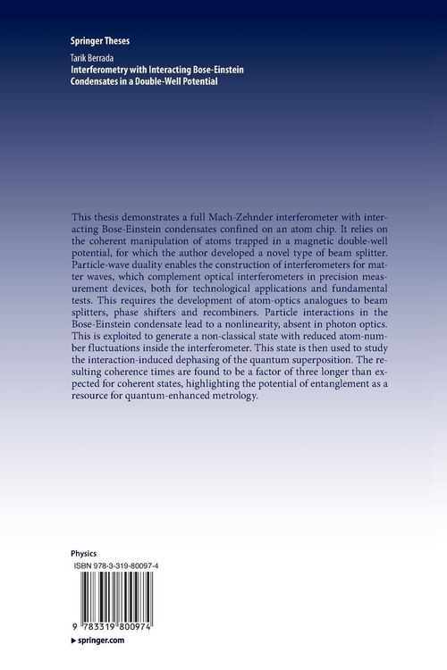 Produktbild: Interferometry with Interacting Bose-Einstein Condensates in a Double-Well Potential