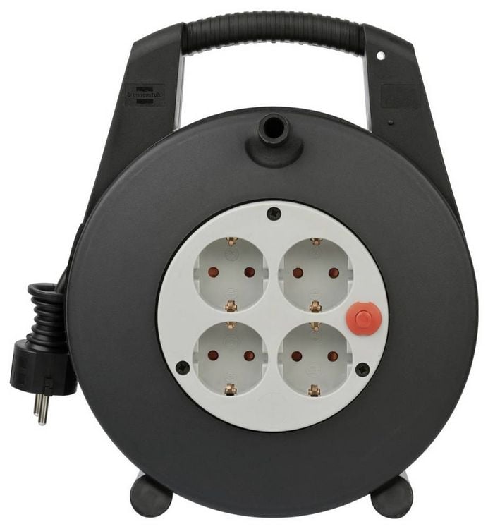 Produktbild: Brennenstuhl 1094200 Kabeltrommel 15m Schwarz Schutzkontakt-Stecker