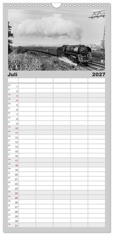 Produktbild: Familienplaner 2027 - Dampfloks in der DDR mit 5 Spalten (Wandkalender, 21 x 45 cm) CALVENDO