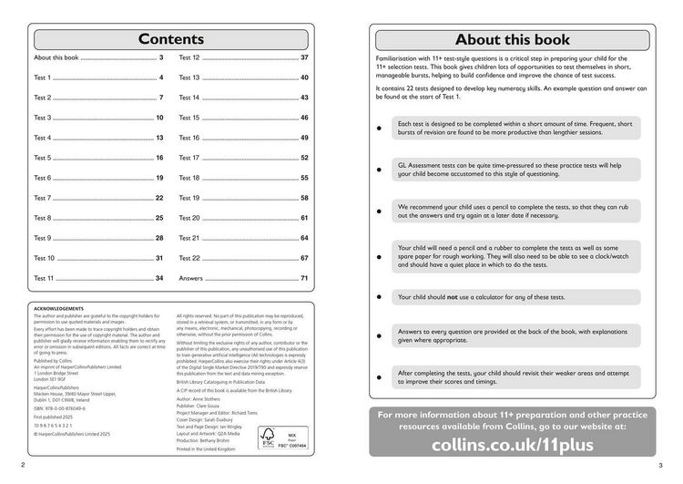 Produktbild: 11+ Maths Quick Practice Tests Age 10-11 (Year 6) Book 3