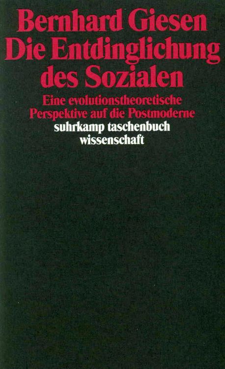 Produktbild: Die Entdinglichung des Sozialen