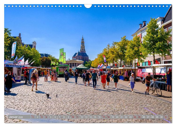 Produktbild: Ein Blick auf Groningen (Wandkalender 2026 DIN A3 quer), CALVENDO Monatskalender
