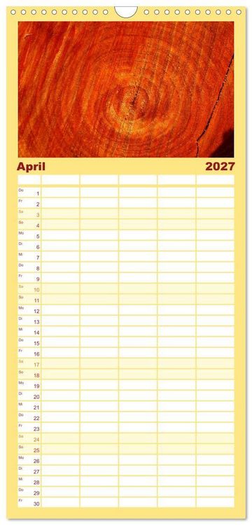 Produktbild: Familienplaner 2027 - Alles in Rot mit 5 Spalten (Wandkalender, 21 x 45 cm) CALVENDO