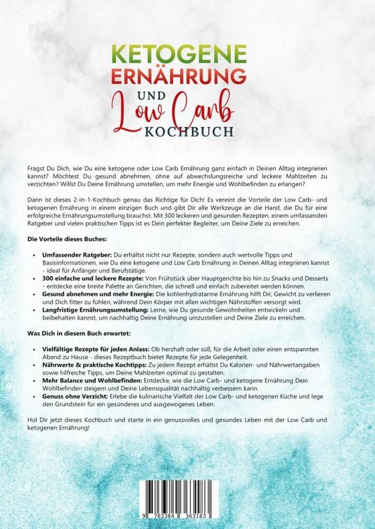 Produktbild: Ketogene Ern&auml;hrung und Low Carb Kochbuch