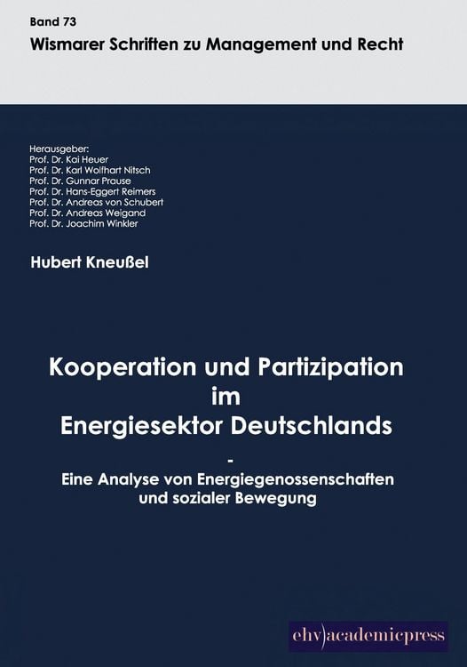 Produktbild: Kooperation und Partizipation im Energiesektor Deutschlands