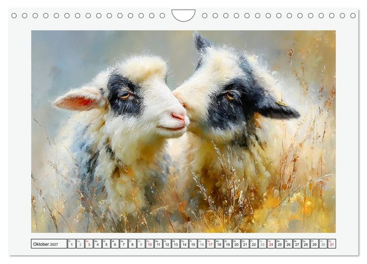 Produktbild: Schafe. Friedliche Tiere in sanften Naturmomenten (Wandkalender 2027 DIN A4 quer), CALVENDO Monatskalender