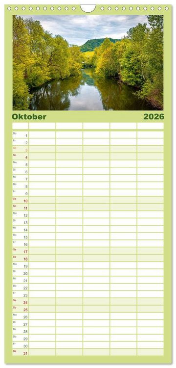 Produktbild: Familienplaner 2026 - Jena in Bildern mit 5 Spalten (Wandkalender, 21 x 45 cm) CALVENDO
