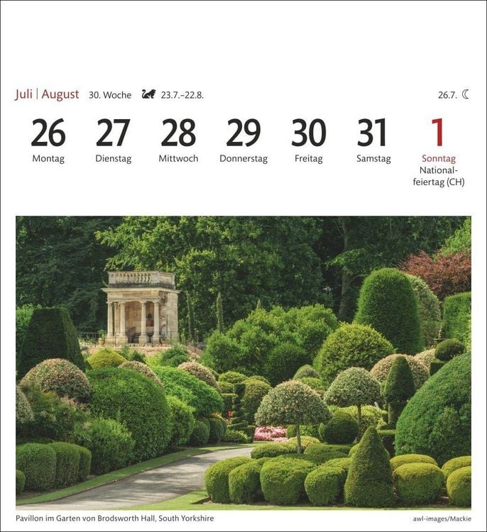 Produktbild: England Sehnsuchtskalender 2027 - Wochenkalender mit 53 Postkarten