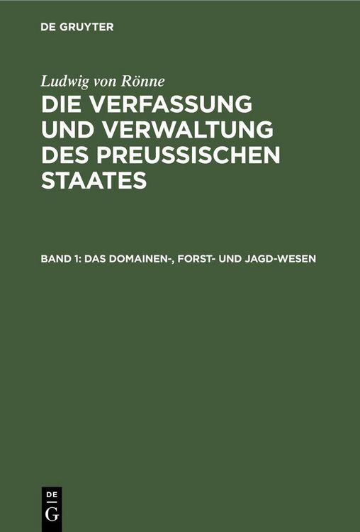 Produktbild: Das Domainen-, Forst- und Jagd-Wesen