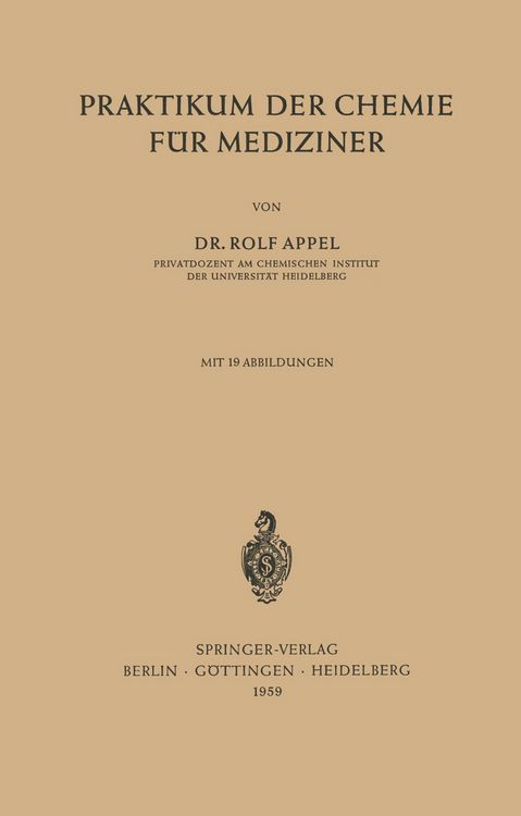Produktbild: Praktikum der Chemie f&uuml;r Mediziner