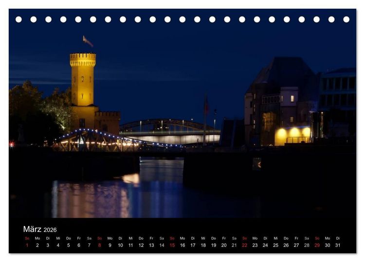 Produktbild: K&ouml;ln bei Nacht (Tischkalender 2026 DIN A5 quer), CALVENDO Monatskalender