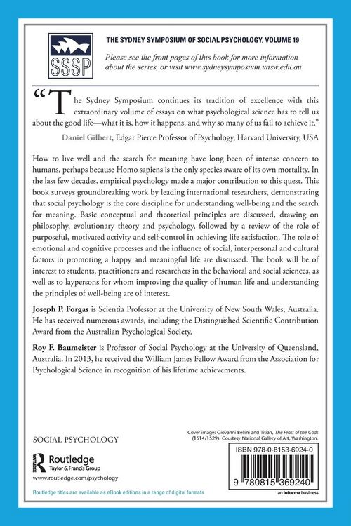 Produktbild: The Social Psychology of Living Well