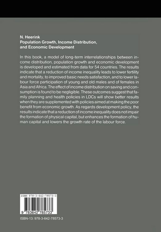 Produktbild: Population Growth, Income Distribution, and Economic Development