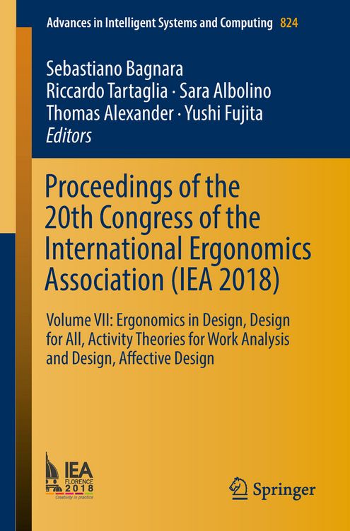 Produktbild: Proceedings of the 20th Congress of the International Ergonomics Association (IEA 2018)