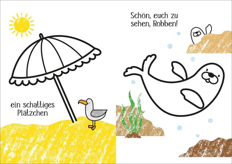 Produktbild: Kleine Kreativ-Werkstatt - Ganz einfach ausmalen: Am Strand