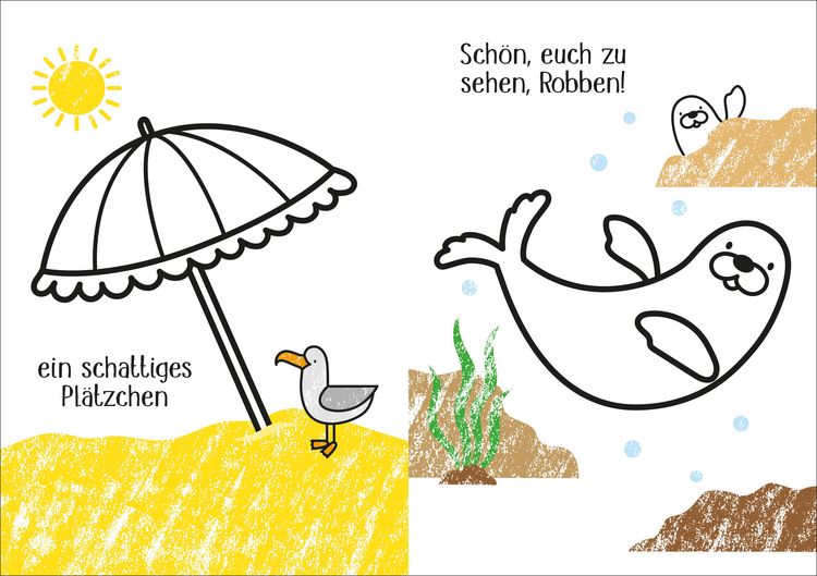 Produktbild: Kleine Kreativ-Werkstatt - Ganz einfach ausmalen: Am Strand