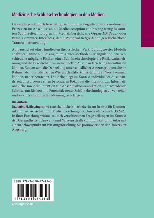 Produktbild: Medizinische Schl&uuml;sseltechnologien in den Medien