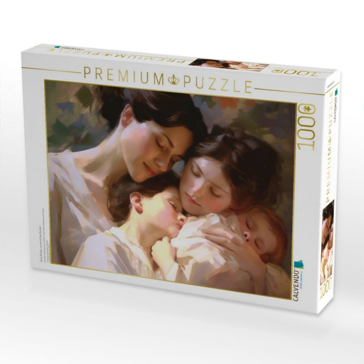 Produktbild: CALVENDO Puzzle Eine Mutter umarmt ihre Kinder | 1000 Teile Lege-Gr&ouml;&szlig;e 64x48cm Foto-Puzzle f&uuml;r gl&uuml;ckliche Stunden