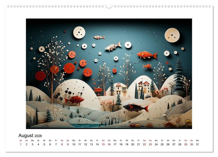 Produktbild: Paper Art (Wandkalender 2026 DIN A2 quer), CALVENDO Monatskalender