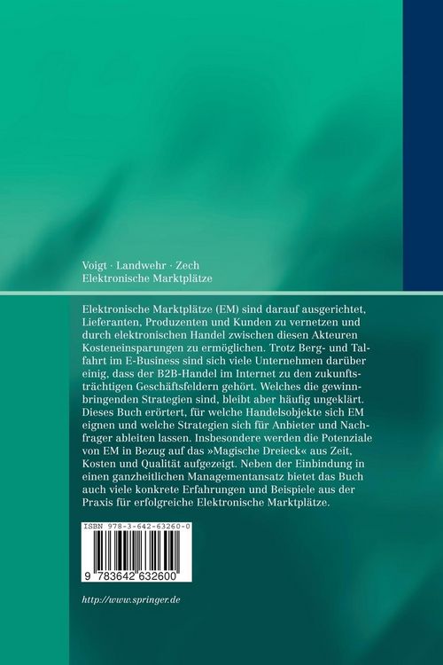 Produktbild: Elektronische Marktpl&auml;tze