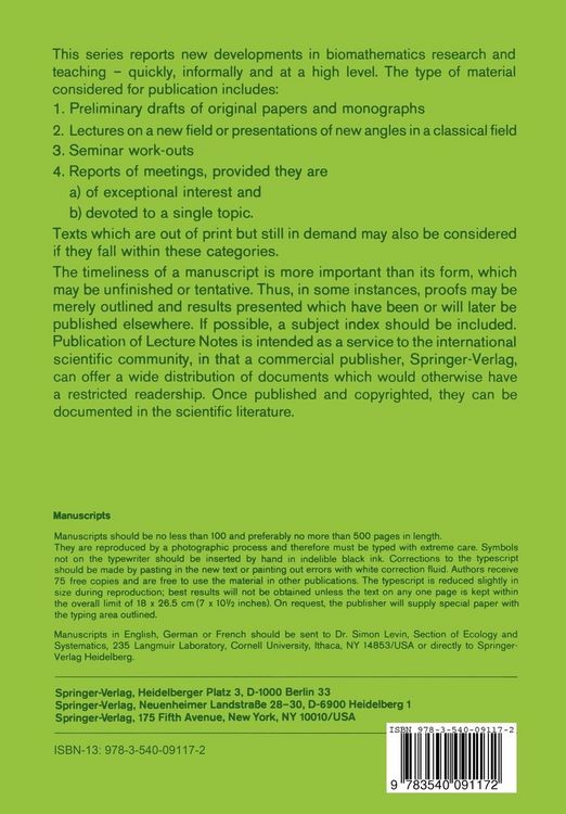 Produktbild: Mathematical Aspects of Reacting and Diffusing Systems