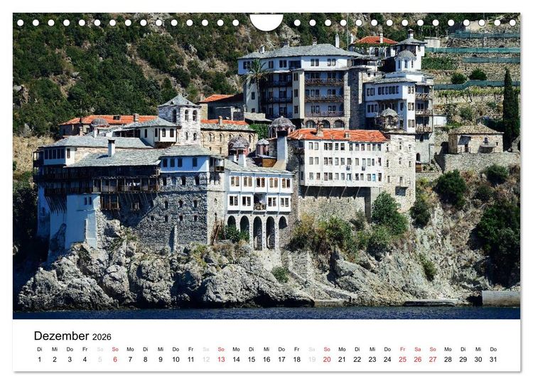Produktbild: Kirchen und Kl&ouml;ster Griechenlands (Wandkalender 2026 DIN A4 quer), CALVENDO Monatskalender