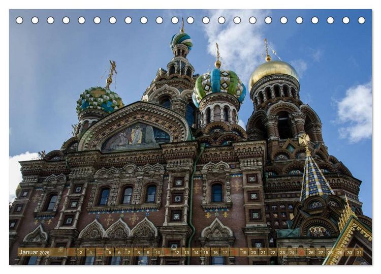 Produktbild: St. Petersburg - Alles Gold was gl&auml;nzt (Tischkalender 2026 DIN A5 quer), CALVENDO Monatskalender