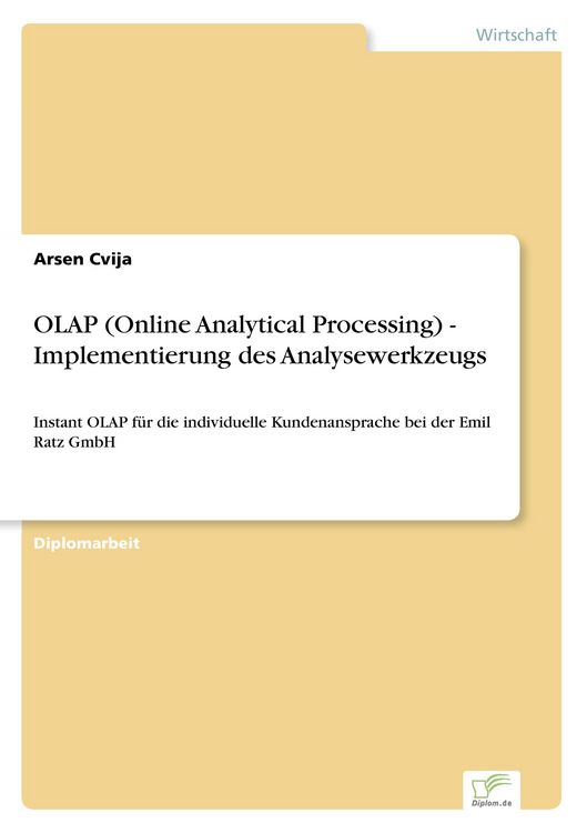 Produktbild: OLAP (Online Analytical Processing) - Implementierung des Analysewerkzeugs