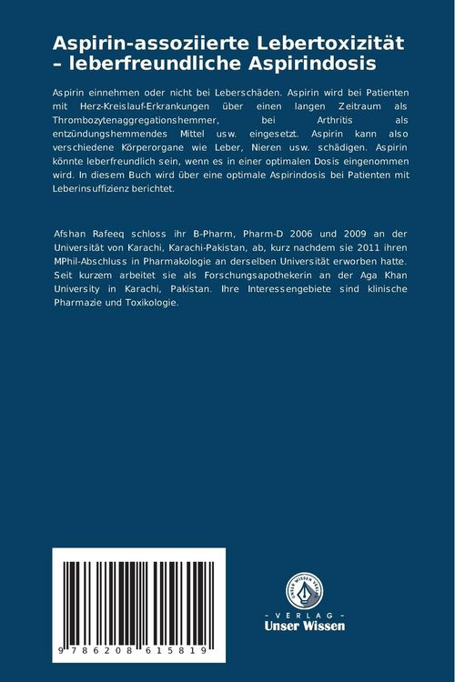 Produktbild: Aspirin-assoziierte Lebertoxizit&auml;t - leberfreundliche Aspirindosis