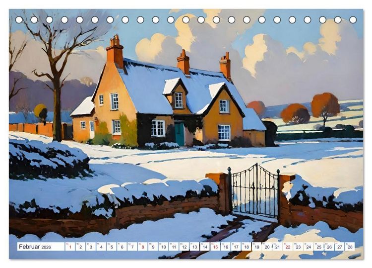 Produktbild: Englische Cottages (Tischkalender 2026 DIN A5 quer), CALVENDO Monatskalender