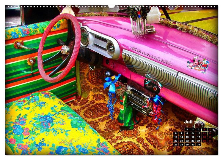 Produktbild: Bunte V&ouml;gel - Originelle Oldtimer in Havanna (hochwertiger Premium Wandkalender 2026 DIN A2 quer), Kunstdruck in Hochglanz