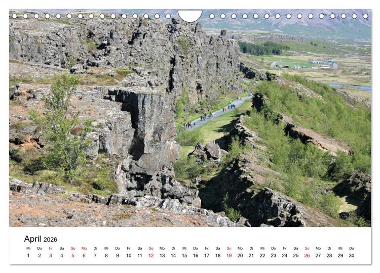 Produktbild: Der goldene Zirkel, Island (Wandkalender 2026 DIN A4 quer), CALVENDO Monatskalender