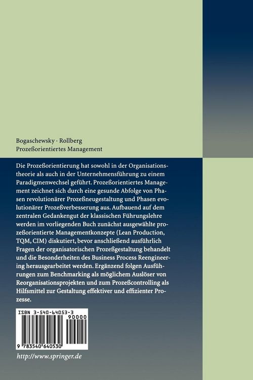Produktbild: Proze&szlig;orientiertes Management