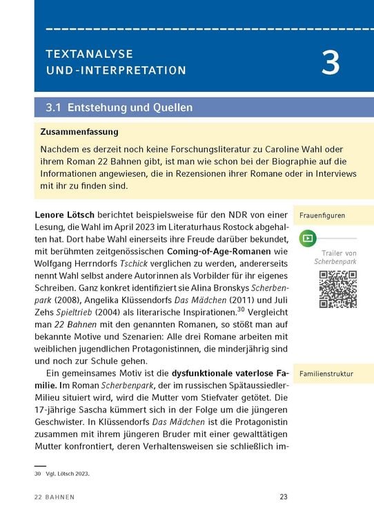 Produktbild: 22 Bahnen von Caroline Wahl