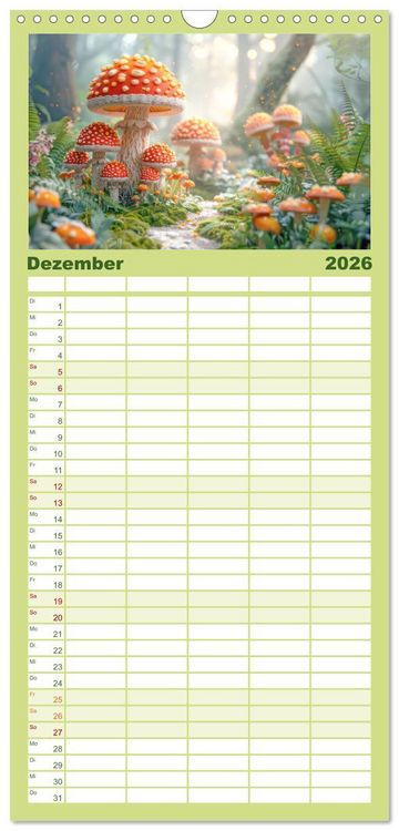 Produktbild: Familienplaner 2026 - Eine Welt entz&uuml;ckend kleiner Tierchen mit 5 Spalten (Wandkalender, 21 x 45 cm) CALVENDO
