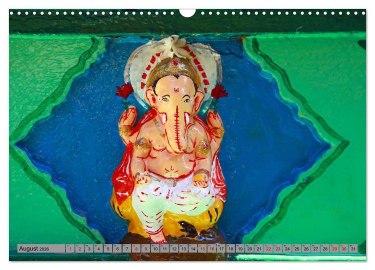Produktbild: Typisch Indien - Ganesha der Elefantengott (Wandkalender 2026 DIN A3 quer), CALVENDO Monatskalender