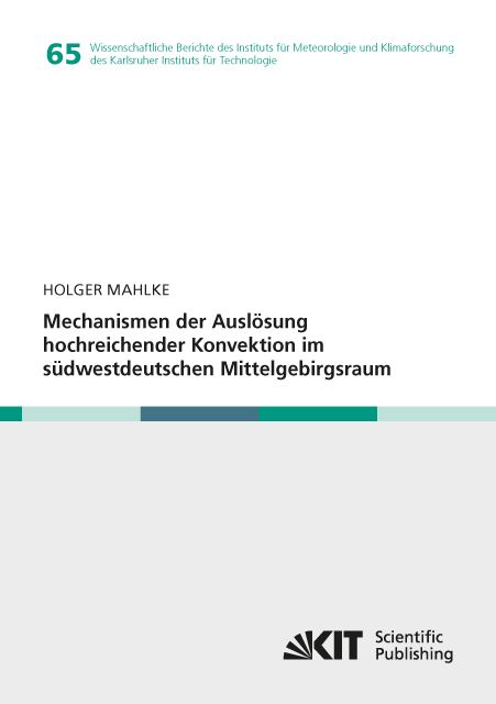 Produktbild: Mechanismen der Ausl&ouml;sung hochreichender Konvektion im s&uuml;dwestdeutschen Mittelgebirgsraum