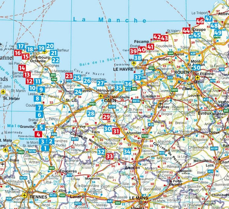 Produktbild: ROHTER Guide de randonn&eacute;es Normandie. 50 itin&eacute;raires sur le littoral et dans les terres