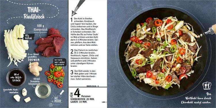 Produktbild: Wok - Die besten Rezepte. Schnell, einfach, lecker. 31 traditionelle und neue Rezepte. Ideal f&uuml;r Einsteiger