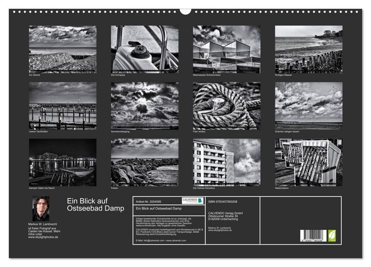 Produktbild: Ein Blick auf Ostseebad Damp (Wandkalender 2026 DIN A2 quer), CALVENDO Monatskalender