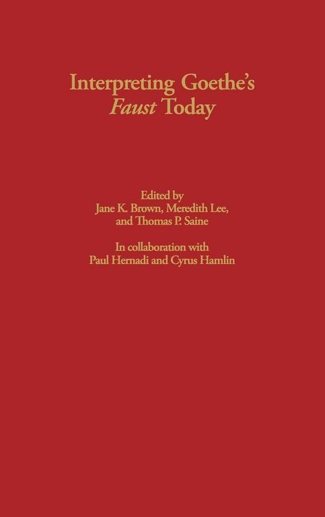 Produktbild: Interpreting Goethe's Faust Today