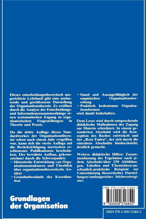 Produktbild: Grundlagen der Organisation