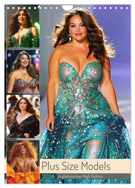 Produktbild: Plus Size Models in glamour&ouml;ser High Fashion (Wandkalender 2026 DIN A4 hoch), CALVENDO Monatskalender