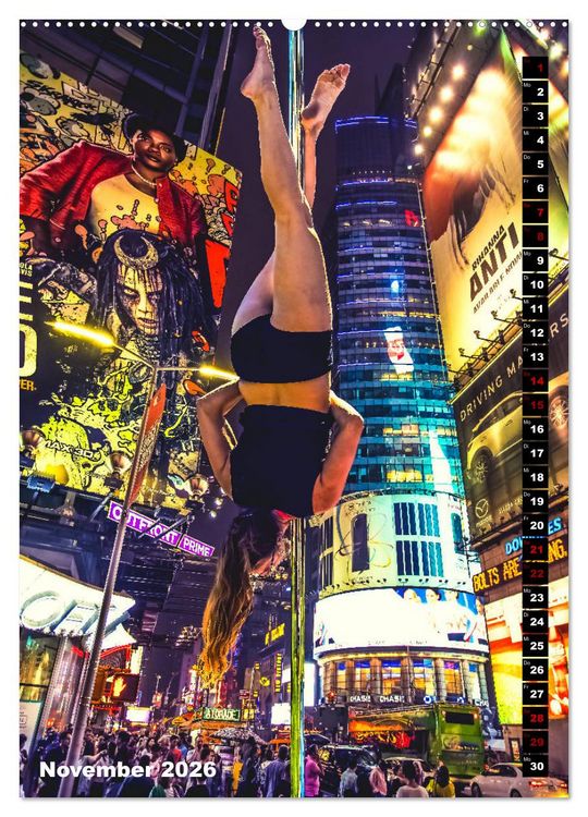Produktbild: Poledance auf New Yorks Stra&szlig;en (hochwertiger Premium Wandkalender 2026 DIN A2 hoch), Kunstdruck in Hochglanz