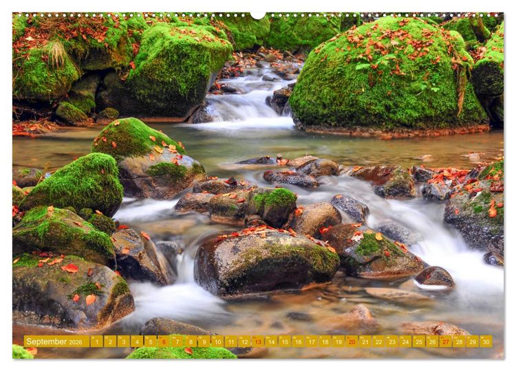 Produktbild: Rauschende Wildb&auml;che im Allg&auml;u (hochwertiger Premium Wandkalender 2026 DIN A2 quer), Kunstdruck in Hochglanz