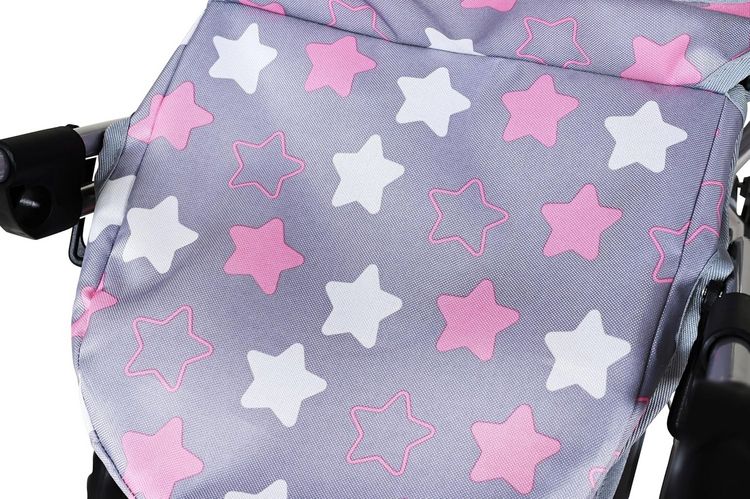 Produktbild: Knorrtoys 63444 - Puppenwagen First Grey Pink, klappbar, Schieber h&ouml;henverstellbar