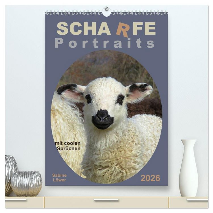 Produktbild: Scharfe Portraits (hochwertiger Premium Wandkalender 2026 DIN A2 hoch), Kunstdruck in Hochglanz