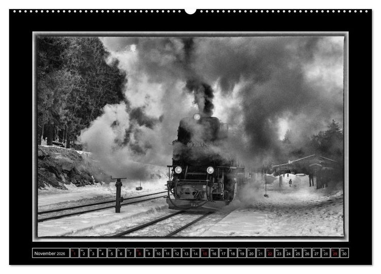Produktbild: Unter Dampf - Eisenbahnromantik im Harz (Wandkalender 2026 DIN A2 quer), CALVENDO Monatskalender
